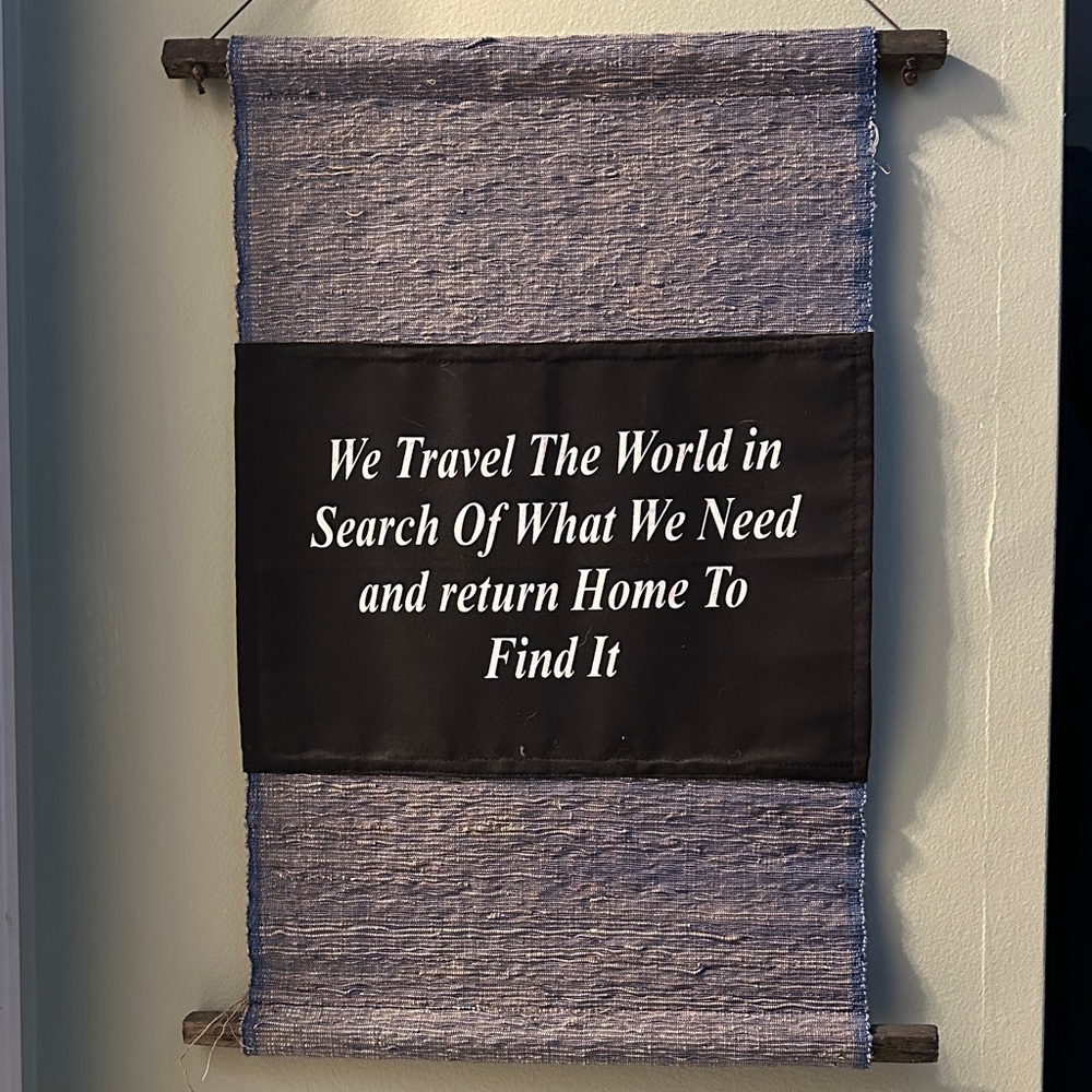 Inspirational Black and Gray Tapestry Wall Decor